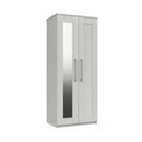 Chester Ready Assembled Wardrobe with 2 Doors & Mirror - White
