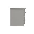 Chester Ready Assembled Bedside Table with 2 Drawers - Light Grey