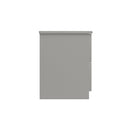 Balagio Ready Assembled Bedside Table with 2 Drawers - Light Grey Gloss
