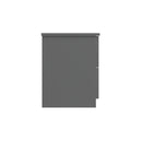 Balagio Ready Assembled Bedside Table with 2 Drawers - Dusk Grey Gloss