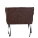 Darwen Studded Back Bench Set Brown