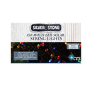 Silver & Stone Solar String Lights with 150 Multi Coloured LEDs