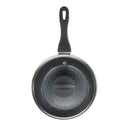 Sovereign Stone 20cm Scratch Resistant Easy Clean Non Stick Saucepan & Lid -Black  Marble