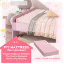 ZONEKIZ Toddler Bed Frame, Cloud-Designed Princess Bed, 143 x 74 x 55cm - Pink