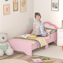ZONEKIZ Toddler Bed Frame, Cloud-Designed Princess Bed, 143 x 74 x 55cm - Pink