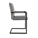 Pair of Darwen Diamond Stitch Carver Chair - Grey