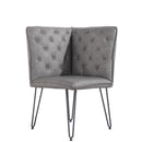 Darwen Studded Back Bench Set Grey