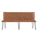 Darwen Studded Back Bench - Tan