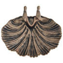 Silver & Stone Outdoor Bird Bath Clam Style 80cm - Bronze Effect