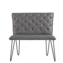 Darwen Studded Back Bench Set Grey