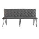 Darwen Studded Back Bench Set Grey