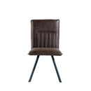 Pair of Darwen Leather Dining Chair - Brown