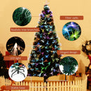 HOMCOM Christmas Fibre Optic Tree 6'