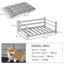PawHut 95cm Raised Pet Bed Elevated Dog bed For Medium Sized Dogs Cushion