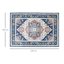 HOMCOM Area Rugs for Bedroom, Vintage Floral Large Carpet, 160x230cm, Blue