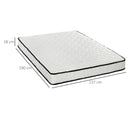 HOMCOM Double Mattress W/ Breathable Foam Pocket Innerspring 190cmx137cmx18cm