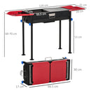 Portable Charcoal Barbecue Grill with Side Shelves for Outdoor Picnic Camping