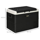 Outsunny 40L Car Refrigerator 12V Portable Freezer for Camping, Driving, Picnic