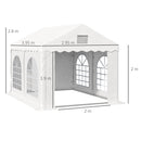 Outsunny 4 x 3 m Patio Garden Party Canopy, BBQ, Camping Gazebo Trent for Garden