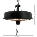 Outsunny Adjustable Infrared Halogen Ceiling Mounted Light Heater 1000/2500W