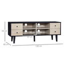 HOMCOM TV Unit Cabinet for TVs up to 60 Inches with Drawers Shelves, Grey