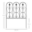 Outsunny 5PCs Decorative Garden Fencing Metal Border Edging