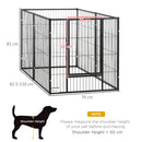 PawHut Heavy Duty 6 Panel Pet Playpen for Small, Medium Dogs, 82.5-150 x 81cm
