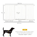 PawHut Adjustable Safety Gate w/ 3 Extensions and Four Adjustable Screws, White