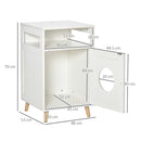 PawHut Cat Litter Box Enclosure End Table w/ Magnetic Door Multiple Storage