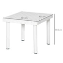 Outsunny Patio End Table - White