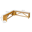 Outsunny Wooden Garden Corner Bench with Planter, Garden Bench Seat for Patio