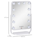HOMCOM Hollywood Vanity Mirror with Dimmable LED Bulbs, Memory Function Bedroom