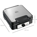HOMCOM 4 Slice Waffle Maker w/ Deep Cooking Plate Adjustable Temperature1200W