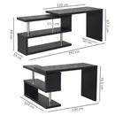 HOMCOM Modern Corner 360° Rotating L-Shaped Computer Desk Writing Table