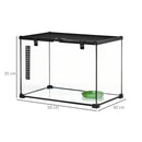 PawHut Glass Reptile Terrarium Habitats for Lizards, Frogs, Snake 50 x 30 x 35cm