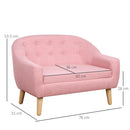 HOMCOM Kids Mini Sofa Children Armchair Seating Bedroom Playroom Furniture Pink