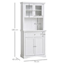 HOMCOM Kitchen Cupboard Storage Cabinet with Drawer, Doors and Shelves, White