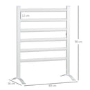HOMCOM 6 Bar Electric Towel Warmer Aluminum Wall Mounted & Free Standing Silver