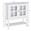 HOMCOM Modern Kitchen Sideboard Storage Cabinet w/ Adjustable Shelf – White
