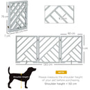 PawHut Wooden Pet Gate Foldable Freestanding Pet Gate w/ Three Panels - Grey
