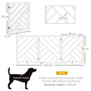 PawHut Wooden Pet Gate Foldable Freestanding Pet Gate w/ Three Panels - White