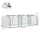 Outsunny Tunnel Greenhouse Steel Frame for Garden Backyard w/ Zipper Doors