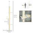 PawHut 260cm Height Adjustable Floor-To-Ceiling Cat Tower w/ Anti-Slip Kit