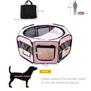 Fabric Pet Puppy Dog Cat Rabbit Pig Guinea Playpen Play Pen Run M Pink and Cream