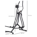 HOMCOM Air Walker Glider Cross Trainer Fitness Machine for Home Gym, Black