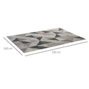 HOMCOM Large Grey Area Rug, Geometric Carpet for Living Room Bedroom, 160x230cm