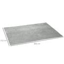 HOMCOM Flannel Fleece Blanket Double Size Throw Blanket for Bed 203x152cm Grey