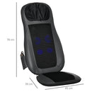 HOMCOM Back & Neck Massager w/ Heating Deep Tissue Kneading and Vibrating Black