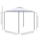 Outsunny 4 x 4m Pop Up Tent Gazebo Outdoor w/ Adjustable Legs and Roller Bag
