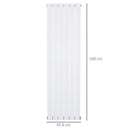 HOMCOM 46 x 160cm Double Panel Vertical Radiator, Water-filled Heater, White